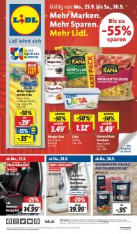Lidl - aktueller Prospekt von 25.9.2023 bis 30.9.2023